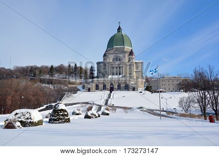 MONTREAL CANADA 02 13 17:Saint Joseph Oratory of Mount Royal is a Roman Catholic minor basilica and national shrine. It is Canada largest church and the third-largest church building in the world.