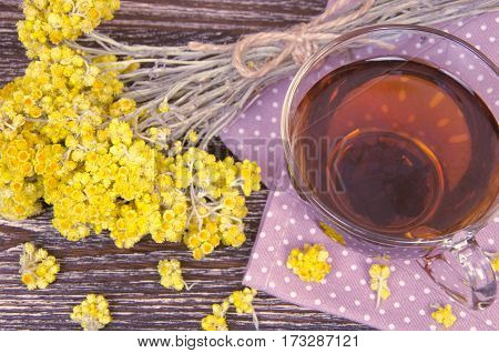 Tea Cup With Dry Flowers