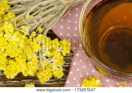 Tea Cup With Dry Flowers