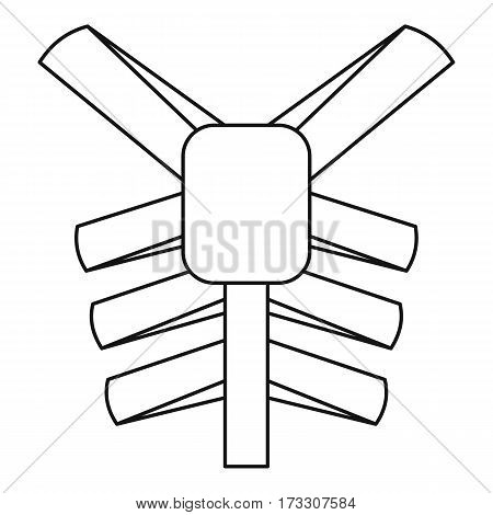 Human thorax icon. Outline illustration of human thorax vector icon for web