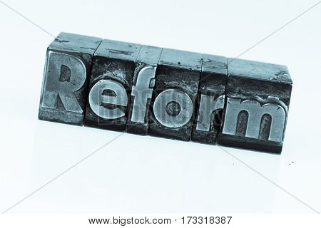 written reform in lead letters