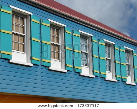a colorful building in the caribbean islands