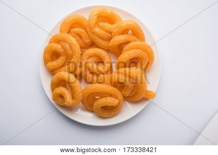 sweet paneer jalebi or jilbi or jilabi, favourite indian festival food