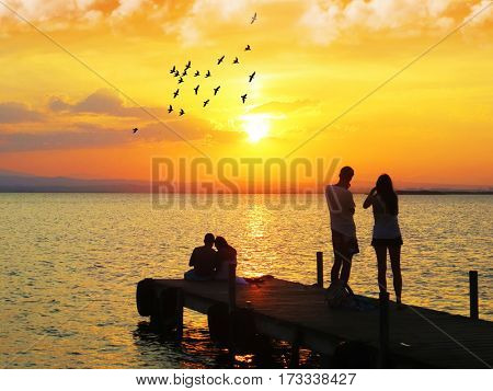 toursts in the landscape