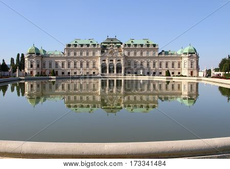 Vienna, Austria - August 28, 2014: Lake Of The Austrian Upper Be