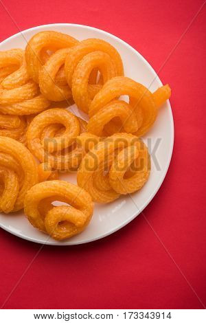 sweet paneer jalebi or jilbi or jilabi, favourite indian festival food