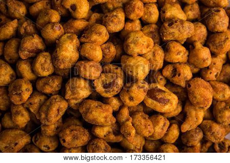indian Spiced coated fried or tasty delicious Masala peanut.