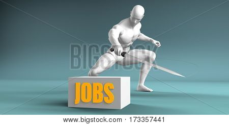 Cutting Jobs and Cut or Reduce Concept 3D Illustration Render