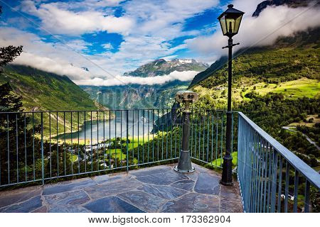 Geiranger fjord, Beautiful Nature Norway. It is a 15-kilometre (9.3 mi) long branch off of the Sunnylvsfjorden, which is a branch off of the Storfjorden (Great Fjord).