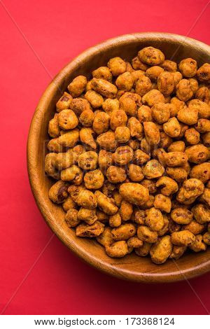 indian Spiced coated fried or tasty delicious Masala peanut.