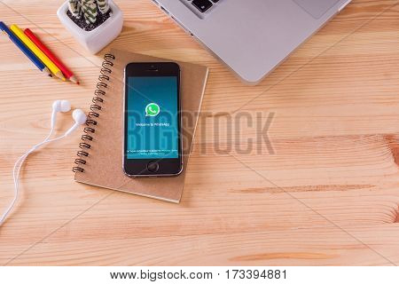 Chiang Mai,thailand - Jun 11, 2016 : Whatsapp App On The Screen