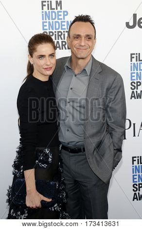 Amanda Peet and Hank Azaria at the 2017 Film Independent Spirit Awards held at the Santa Monica Pier in Santa Monica, USA on February 25, 2017.