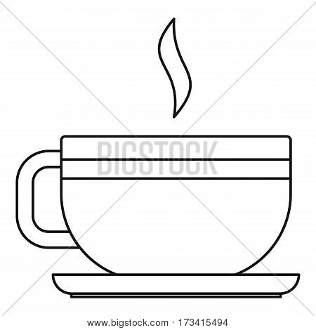 Tea cup icon. Outline illustration of tea cup vector icon for web