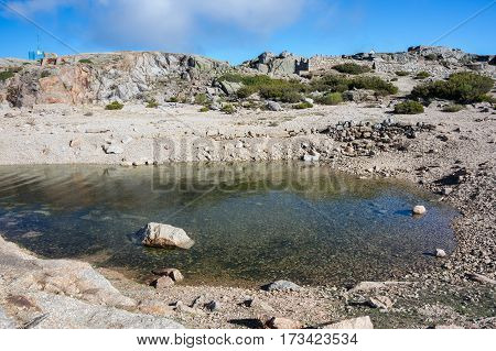 Lagoa Comprida is the largest lake of Serra da Estrela Natural park Portugal