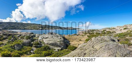 Lagoa Comprida is the largest lake of Serra da Estrela Natural park Portugal