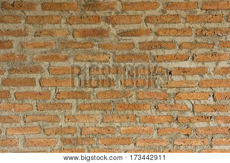 Background of old vintage brick wall in red