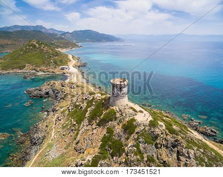 Aerial View Of Sanguinaires Bloodthirsty Islands In Corsica, France