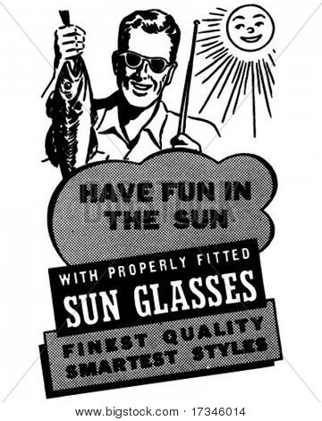 Have det sjovt i solen - annonce Layout - Retro multimedieklip