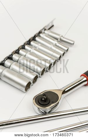 Rachet Set Isolated Over White Background