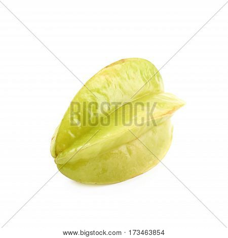 Carambola fruit isolated over the white background