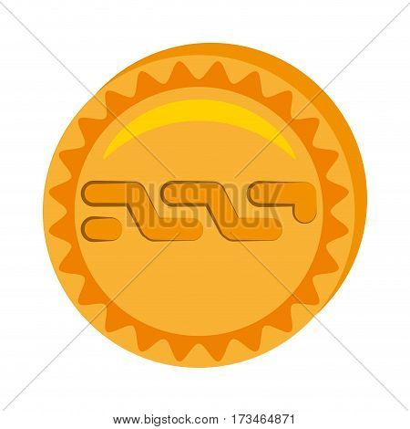 nxt money golden coin vector illustration eps 10