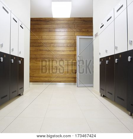 Interior of a modern cloakroom