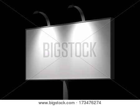 Blank Billboard Night View Mock-up