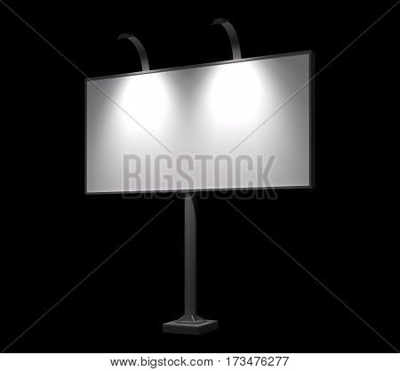 Blank Billboard Night View Mock-up