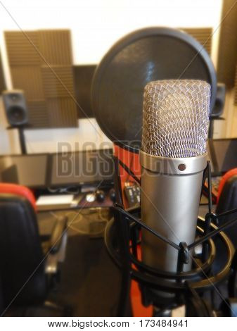 Microphone in a recording studio ( Musical instrument )