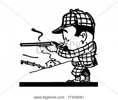 Petit chasseur - Ad rétro Art Illustration