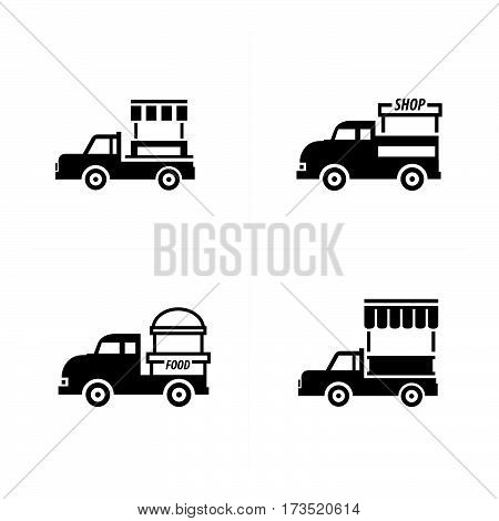 Design Mobile food car icons vector design support eps10.