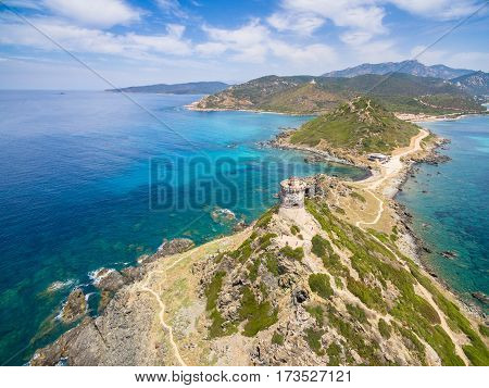 Aerial View Of Sanguinaires Bloodthirsty Islands In Corsica, France