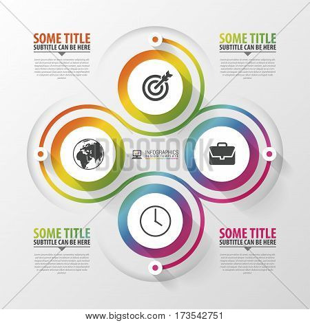 Spiral with diagram infographics element. Modern design template. Vector illustration.