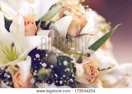 Wedding flowers and beautiful shoes decoration beauty wedding bride