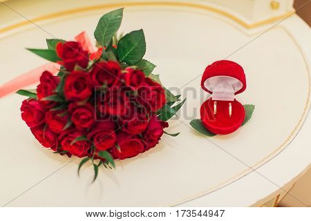 Wedding flowers and beautiful shoes decoration beauty wedding bride