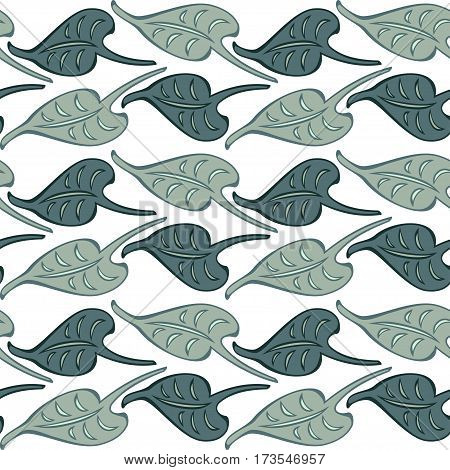 elegant green leaves on a white background
