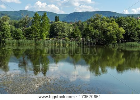 Amazing Summer Landscape of Pancharevo lake, Sofia city Region, Bulgaria