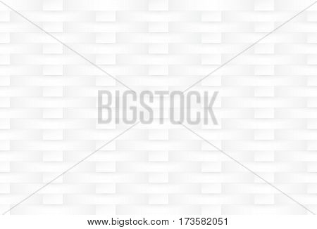 White seamless texture decorative brick wall on white background.
