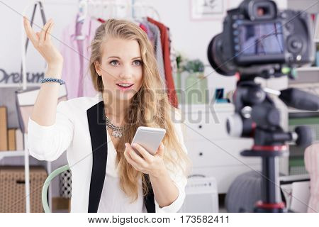 Teenager Recording Daily Vlog