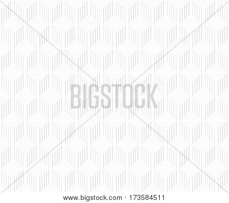 White abstract seamless texture with geometric cubes