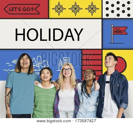 Journey Discovery Holiday Adventure Graphic Icon Word