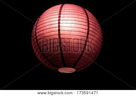Round circle colorful red chandelier background black red