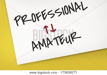 Professional Amateur Expertise Position Occupation