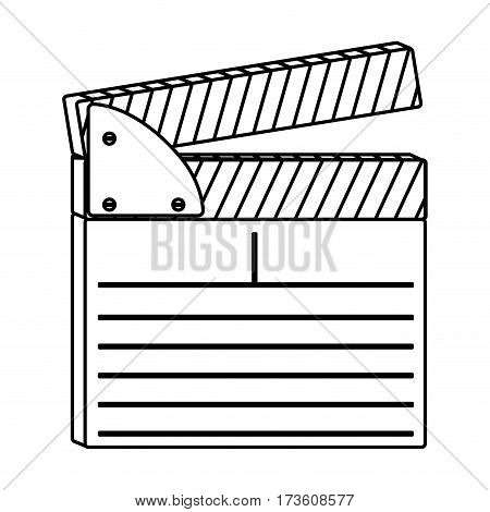 figure clapper board icon, vector illustraction design image