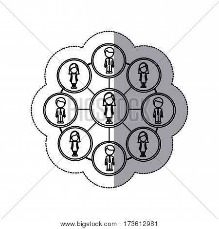 figure people connection icon, vector illustraction design