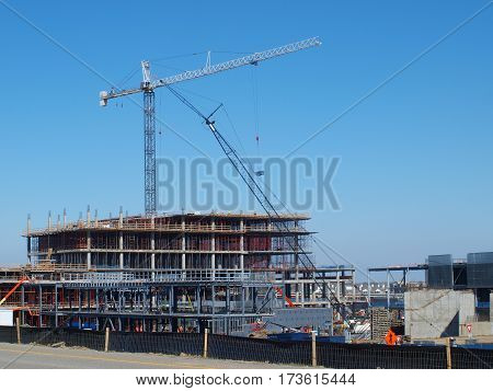 Dallas,18 February 2017. The long-promised entertainment district for Las Colinas is finally under construction across the Carpenter Freeway from the Four Seasons Golf Resort.
