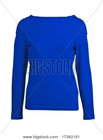 jaqueta de lã azul