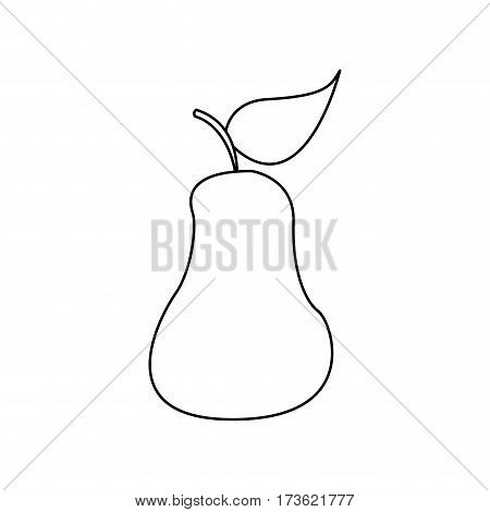 figure pear fruit icon stock, vector illustration design