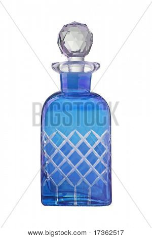 blaue Parfüm-Flasche