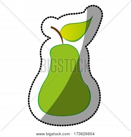 colorful pear fruit icon stock, vector illustration design